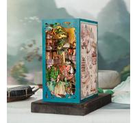 Figured'Art Book Nook Kit - La Vie de Su Dongpo - Maquette à Construire avec Lumières LED - Diorama 3D DIY Serre-Livre pour Bibliothèque et Décoration Maison - Monde Miniature - Marque Française