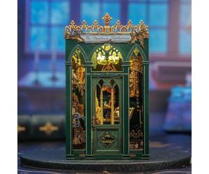 Figured'Art Book Nook Kit - L'Herbier des Ombres - Maquette à Construire avec Lumières LED - Diorama 3D DIY Serre-Livre pour Bibliothèque et Décoration Maison - Monde Miniature - Marque Française
