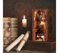 Figured'Art Book Nook Kit - Librairie Éternelle - Maquette à Construire avec Lumières LED - Diorama 3D DIY Serre-Livre pour Bibliothèque et Décoration Maison - Monde Miniature - Marque Française