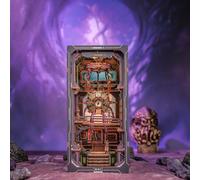 Figured'Art Book Nook Kit - L'Œil du Vieux Dieu - Maquette à Construire avec Lumières LED - Diorama 3D DIY Serre-Livre pour Bibliothèque et Décoration Maison - Monde Miniature - Marque Française