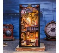 Figured'Art Book Nook Kit - Mystère dans Le Train - Maquette à Construire avec Lumières LED - Diorama 3D DIY Serre-Livre pour Bibliothèque et Décoration Maison - Monde Miniature - Marque Française