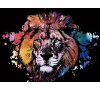 Figured'Art Peinture à Gratter format A3 (29.7x42cm) - Lion - Kit Complet de Scratch Painting Carte à Gratter
