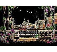 Figured'Art Peinture à Gratter format A3 (29.7x42cm) - Venise en Italie - Kit Complet de Scratch Painting Carte à Gratter