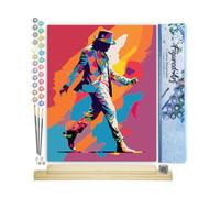 Figured'Art Peinture par Numéro Adulte avec Cadre Le Roi de la Danse - Activité Manuelle Kit de Loisir Créatif DIY Numéro d'Art Complet - 40x50cm avec châssis en bois à monter