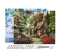 Figured'Art Peinture par Numéro Adulte avec Cadre Paysage de campagne - Activité Manuelle Kit de Loisir Créatif DIY Numéro d'Art Complet - 40x50cm toile tendue sur châssis