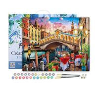 Figured'Art Peinture par Numéro Adulte avec Cadre Pont du rialto - Activité Manuelle Kit de Loisir Créatif DIY Numéro d'Art Complet - 40x50cm toile tendue sur châssis