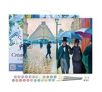Figured'Art Peinture par Numéro Adulte avec Cadre Rue de Paris, temps de pluie - G. Caillebotte - Activité Manuelle Kit de Loisir Créatif DIY Numéro d'Art Complet - 40x50cm toile tendue sur châssis
