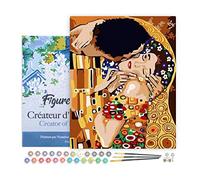 Figured'Art Peinture par Numéro Adulte avec Cadre Tendre Baiser - Activité Manuelle Kit de Loisir Créatif DIY Numéro d'Art Complet - 40x50cm toile tendue sur châssis