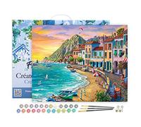 Figured'Art Peinture par Numéro Adulte avec Cadre Vacances à la plage - Activité Manuelle Kit de Loisir Créatif DIY Numéro d'Art Complet - 40x50cm toile tendue sur châssis
