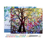Figured'Art Peinture par Numéro Adulte avec Cadre Vitrail - Activité Manuelle Kit de Loisir Créatif DIY Numéro d'Art Complet - 40x50cm toile tendue sur châssis