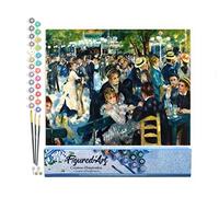 Figured'Art Peinture par Numéro Adulte Bal du Moulin de la Galette Renoir - Activité Manuelle Kit de Loisir Créatif DIY Numéro d'Art Complet - 40x50cm sans châssis en bois