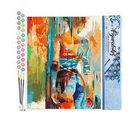 Figured'Art Peinture par Numéro Adulte Beauté en couleurs - Activité Manuelle Kit de Loisir Créatif DIY Numéro d'Art Complet - 40x50cm sans châssis en bois