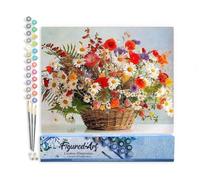 Figured'Art Peinture par Numéro Adulte Bouquet multicolore - Activité Manuelle Kit de Loisir Créatif DIY Numéro d'Art Complet - 40x50cm sans châssis en bois
