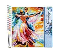 Figured'Art Peinture par Numéro Adulte Danse de Salon - Activité Manuelle Kit de Loisir Créatif DIY Numéro d'Art Complet - 40x50cm sans châssis en bois