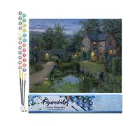 Figured'Art Peinture par Numéro Adulte (Havre de Paix Lumineux, Sans châssis en Bois)