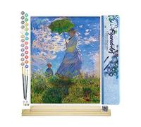 Figured'Art Peinture par Numéro Adulte La Promenade - Activité Manuelle Kit de Loisir Créatif DIY Numéro d'Art Complet - 40x50cm avec châssis en bois à monter