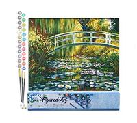 Figured'Art Peinture par Numéro Adulte Le Bassin aux nymphéas Monet - Activité Manuelle Kit de Loisir Créatif DIY Numéro d'Art Complet - 40x50cm sans châssis en bois