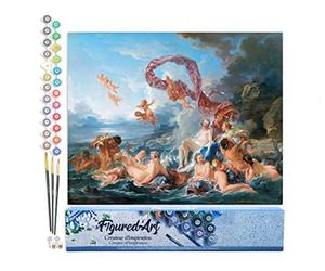 Figured'Art Peinture par Numéro Adulte Le Triomphe de Vénus - François Boucher - Activité Manuelle Kit de Loisir Créatif DIY Numéro d'Art Complet - 40x50cm sans châssis en bois