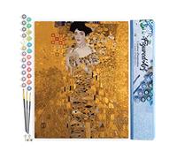 Figured'Art Peinture par Numéro Adulte Madame Bauer Klimt - Activité Manuelle Kit de Loisir Créatif DIY Numéro d'Art Complet - 40x50cm sans châssis en bois
