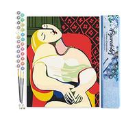 Figured'Art Peinture par Numéro Adulte Picasso Le Rêve - Activité Manuelle Kit de Loisir Créatif DIY Numéro d'Art Complet - 40x50cm sans châssis en bois