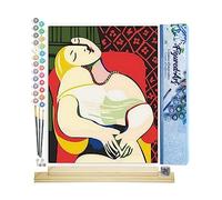 Figured'Art Peinture par Numéro Adulte Picasso Le Rêve - Activité Manuelle Kit de Loisir Créatif DIY Numéro d'Art Complet - 40x50cm avec châssis en bois à monter