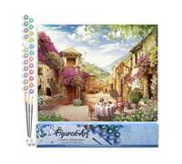 Figured'Art Peinture par Numéro Adulte Table mise pour le Petit Déjeuner - Activité Manuelle Kit de Loisir Créatif DIY Numéro d'Art Complet - 40x50cm sans châssis en bois