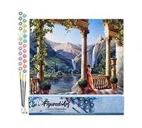 Figured'Art Peinture par Numéro Adulte Une Déesse au bord de l'eau - Activité Manuelle Kit de Loisir Créatif DIY Numéro d'Art Complet - 40x50cm sans châssis en bois