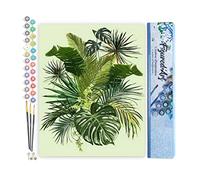 Figured'Art Peinture par Numéro Adulte Verdure - Activité Manuelle Kit de Loisir Créatif DIY Numéro d'Art Complet - 40x50cm sans châssis en bois