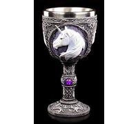 Figuren Shop GmbH Calice avec Licorne Mauve - Licorne Élixir Fantasie Verre de Vin