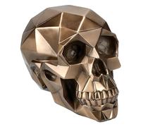 Figuren Shop GmbH Crâne géométrique en polygone aspect bronze - 16 x 13 x 20 cm, peint à la main, design unique, collection Summit, FS26683