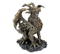 Figuren Shop GmbH Figurine de dragon de la forêt - 20 cm - Statue décorative - Figurine de dragon légendaire - Objet de collection légendaire pour les amateurs de dragon