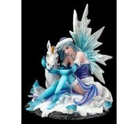 Figuren Shop GmbH Figurine d'elfe - Mia avec licorne - Figurine d'elfe fée décorative