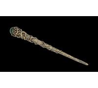 Figuren Shop GmbH Greenman Baguette magique mystique en pierre artificielle avec visages d'âmes déformés 24 cm Peint à la main