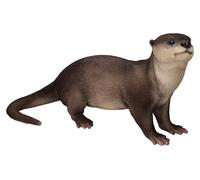 Figuren Shop GmbH HotAnt Figurine de jardin en forme de loutre de poisson 32 cm - Décoration d'étang, résistante aux intempéries et riche en détails