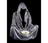 Figuren Shop Gmbh Reaper Support pour Bougie Chauffe-Plat - Die Ewige Flamme Moissonneur Démon Gothique Porte-Bougie