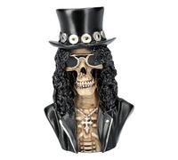 Figuren Shop GmbH Rockstar Sklash Figurine décorative en pierre artificielle, 11 cm, cylindre et lunettes de soleil, polyrésine, guitariste musicien