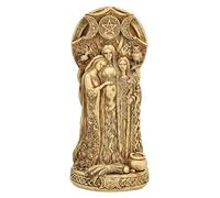 Figuren Shop GmbH Statue de déesse mystique triple lune - Statue rituelle spirituelle - 23 cm de hauteur