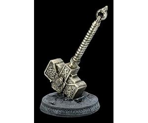 Figuren Shop GmbH Thor Hammer Marteau Mjölnir Wikinger-Gott, Nordique Donner-Gott, Figurine de Déco, Décoder l'article, Hauteur 28 CM