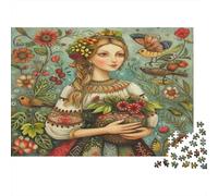 Figures and Flowers,Art Populaire 1000 Pièces, Puzzle Impossible pour Adultes, Cadeaux, pour Enfants38x26cm/1000pcs