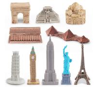Figures D'architecture De La Ville De La Célèbre Ville, Modèle Miniature De Bâtiments Connus | Empire State Building, Paris, Pise, Londres, Athènes, Agra, Palenque - Jouet Créatif pour, A