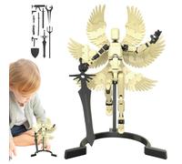 Figures d'assemblage d'impression 3D - jouets de modèle positif, ensemble de figurine bricolage, kit de pièces articulé | Personnages imprimés 3D détaillés avec des joints Snap Fit pour des projets de