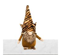 Figures intestinales en peluche sans visage, Ornement doux, charmant accent saisonnier Pièce | Décoration naine avec imprimé léopard-tigre, décoration de table confortable pour l'intérieur pour il