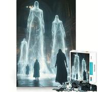 Figures spectrales dans Un Puzzle de 1000 pièces pour Adolescents, développement de la mémoire, Jeu d'intérieur, découpe Fine, Père Noël, vœux 38x26cm
