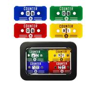 FIGURESLAB Lot de 4 compteurs de vie MTG avec boîte en métal, traqueur de santé pour jeux de cartes magiques MTG, accessoires de jeu de table, RPG D&D, CCG, JCC