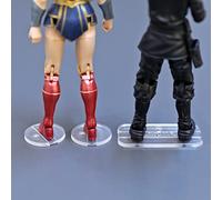 FIGURESLAB Lot de 56 bases de support de figurines d'action, accessoires de présentation, adaptés à la plupart des figurines de 15,2 cm, transparent/mélange de formes carrées et rondes