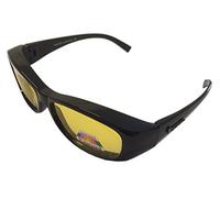 FIGURETTA Surlunettes de soleil - Lunettes de soleil polarisées UV 400 pour porteurs de lunettes - Lunettes polarisées - Vues à la télévision (Night Vision)