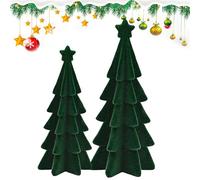 Figurina Albero Di Natale, Decorazione Verde per Feste Stagionali | Decorazione Centrotavola Albero Di Natale 2 Pezzi | per CASA Ufficio Scuola Soggiorno Camera Da Studio