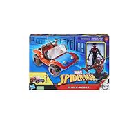 Marvel Spider-Man, Spider-Mobile, véhicule et Figurine Miles Morales à l'échelle de 15 cm, Jouets Marvel, dès 4 Ans