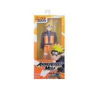 Figurine 30 cm BANDAI Naruto Uzumaki Anime Heroes Mega - Plastique dur, Pose debout, Sans accessoires - Orange/Noir