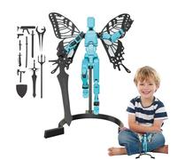 Figurine 3D Articulée - Lot de 13 figurines en ABS avec 3 formes de mains et 4 options d'agitation, 16 x 3 x 14 cm, robustes et multifonctionnelles à exposer, jeux créatifs et œuvres d'art de Coll